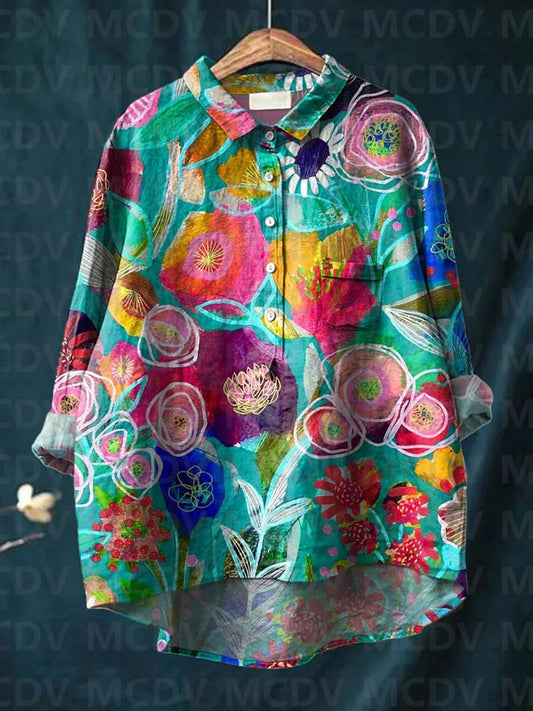 Sheila | Flower Art Shirt