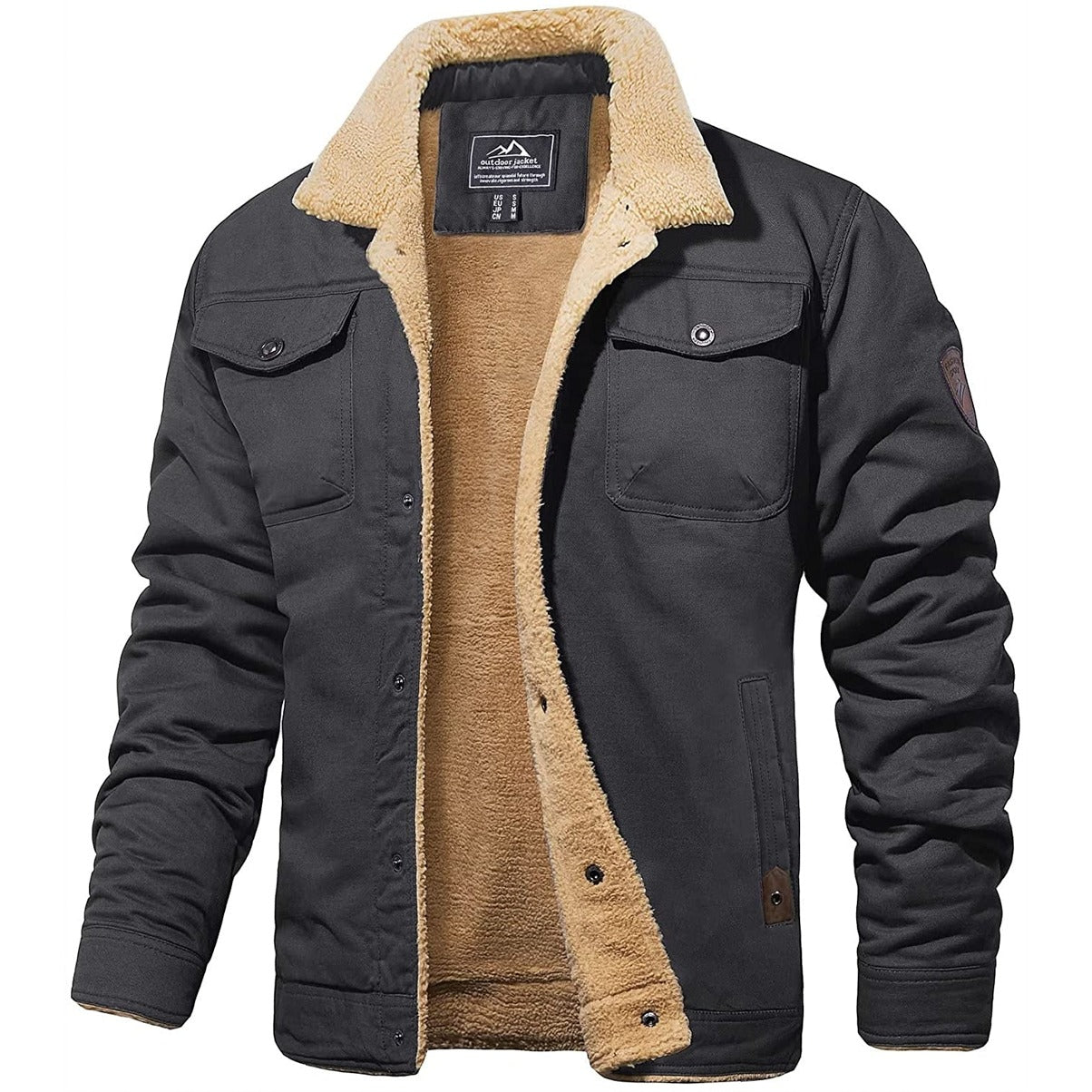 Dirk Vintage Bomber Jacket - Dark Grey