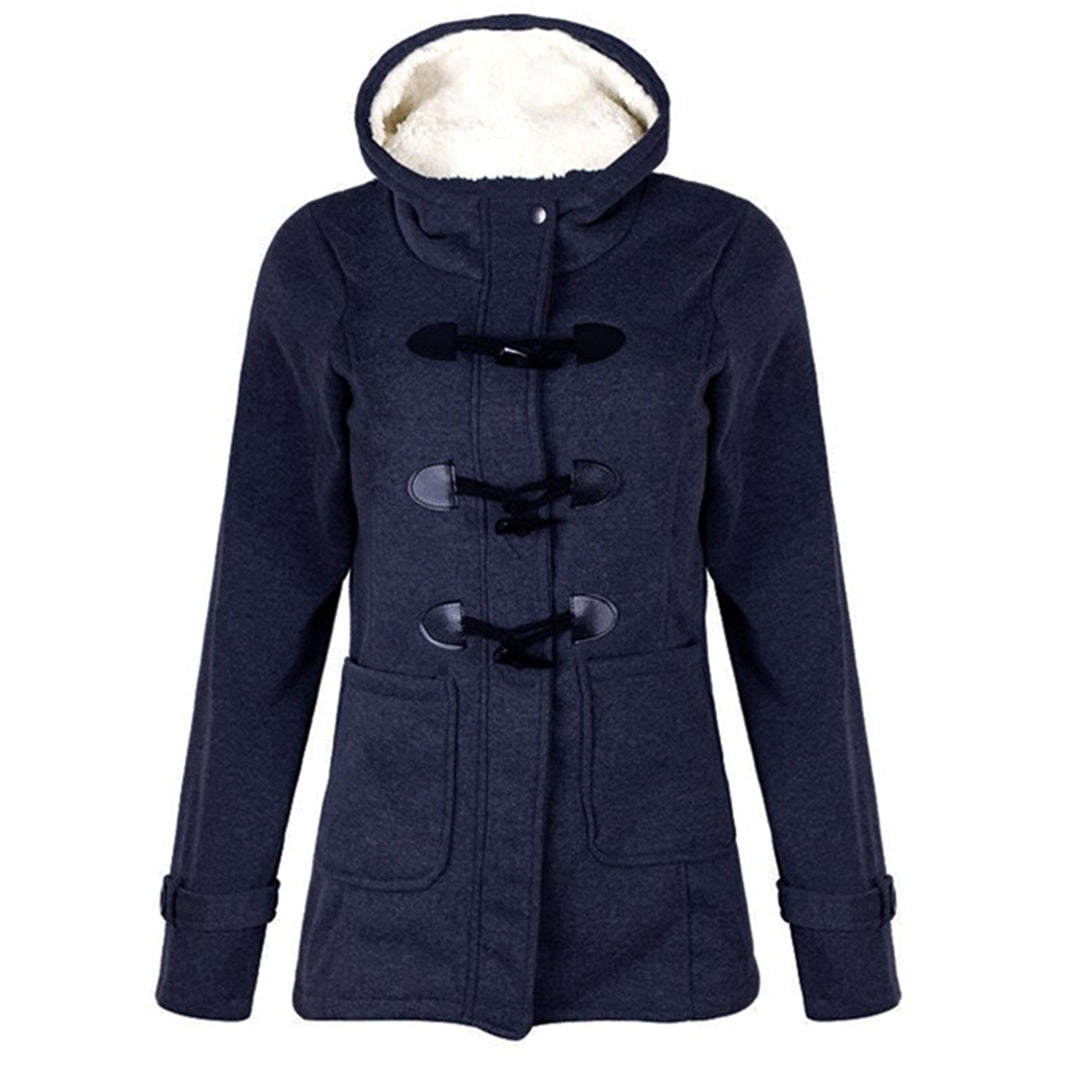 Samantha Long Hooded Winter Coat - Purple Blue