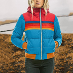 Eliza Quilted Print Jacket - Blue