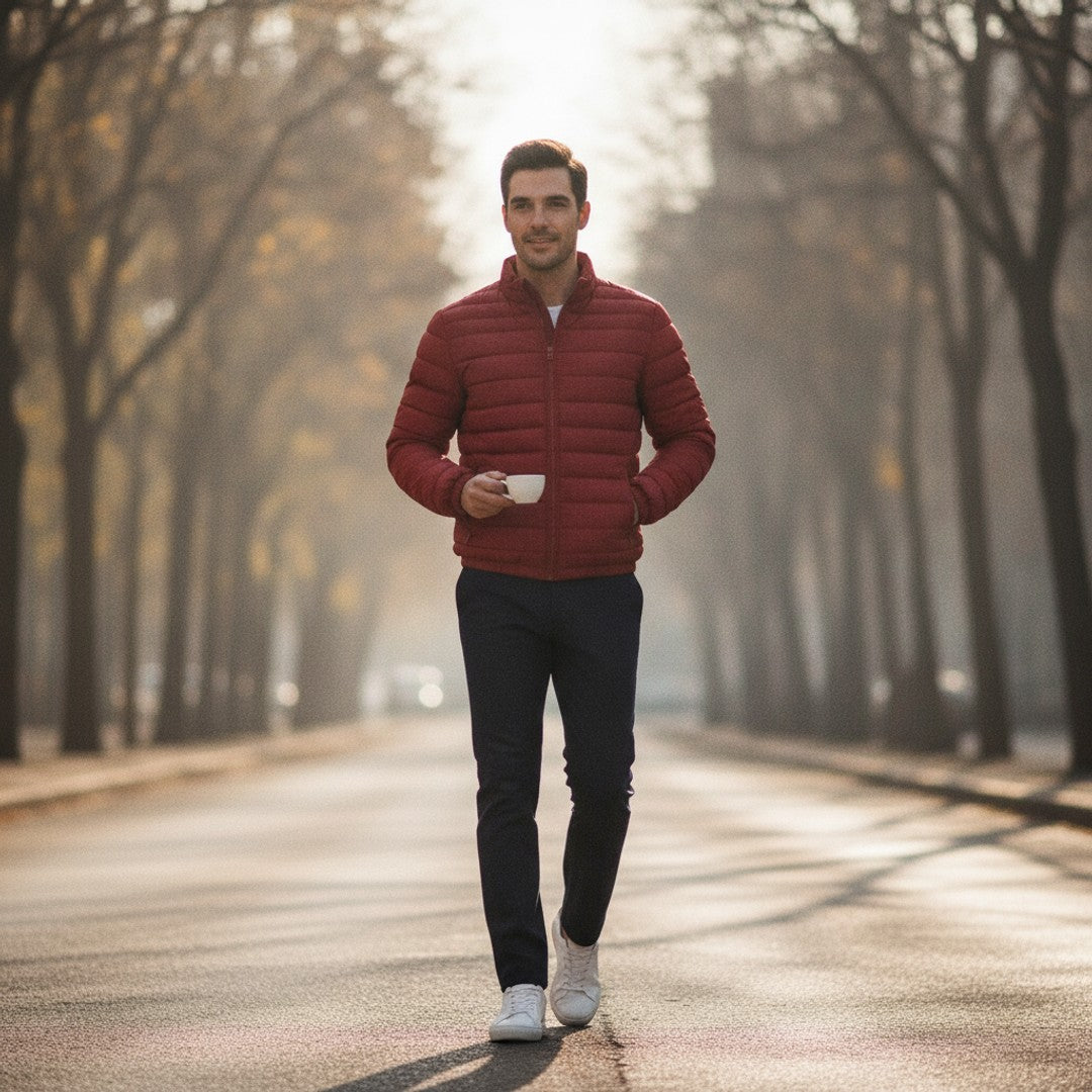 Julian | Men's Lightweight High-Collar Puffer Jacket