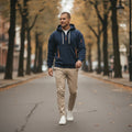 Declan | Men's Half-Zip Utility Hooded Hoodie