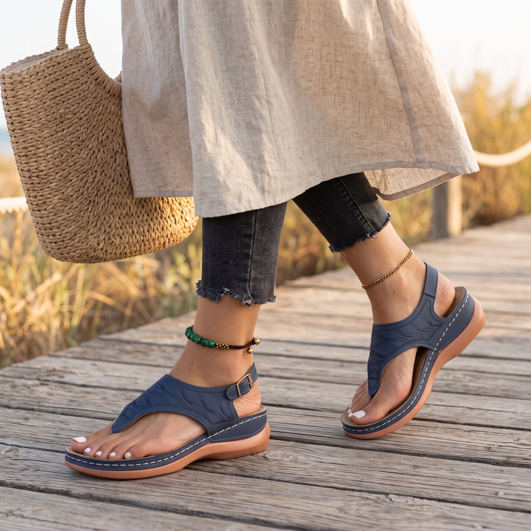 Eline | Women's Contoured Strap Comfort Sandal