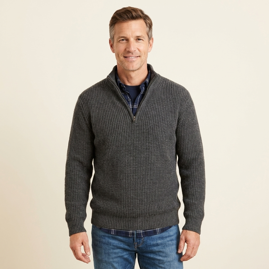 Joel Classic Zip Collar Sweater