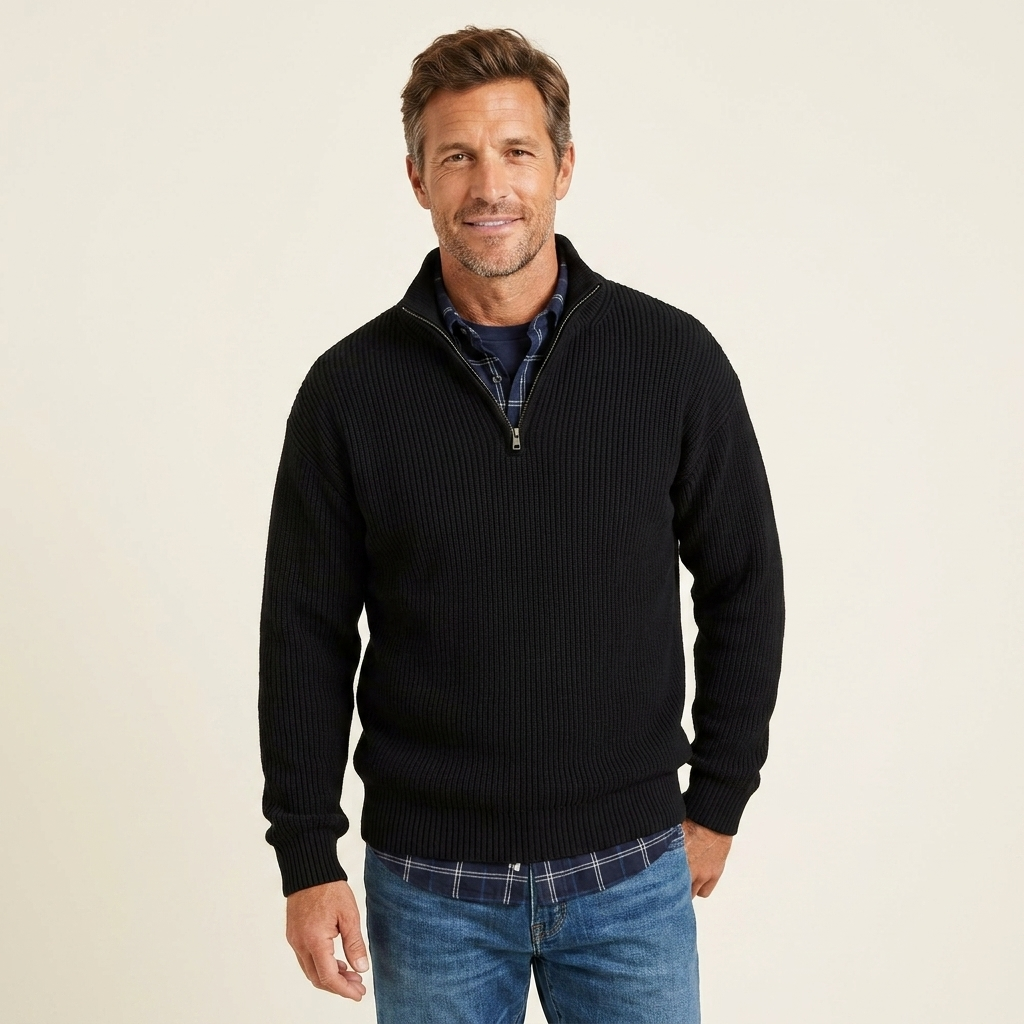 Joel Classic Zip Collar Sweater