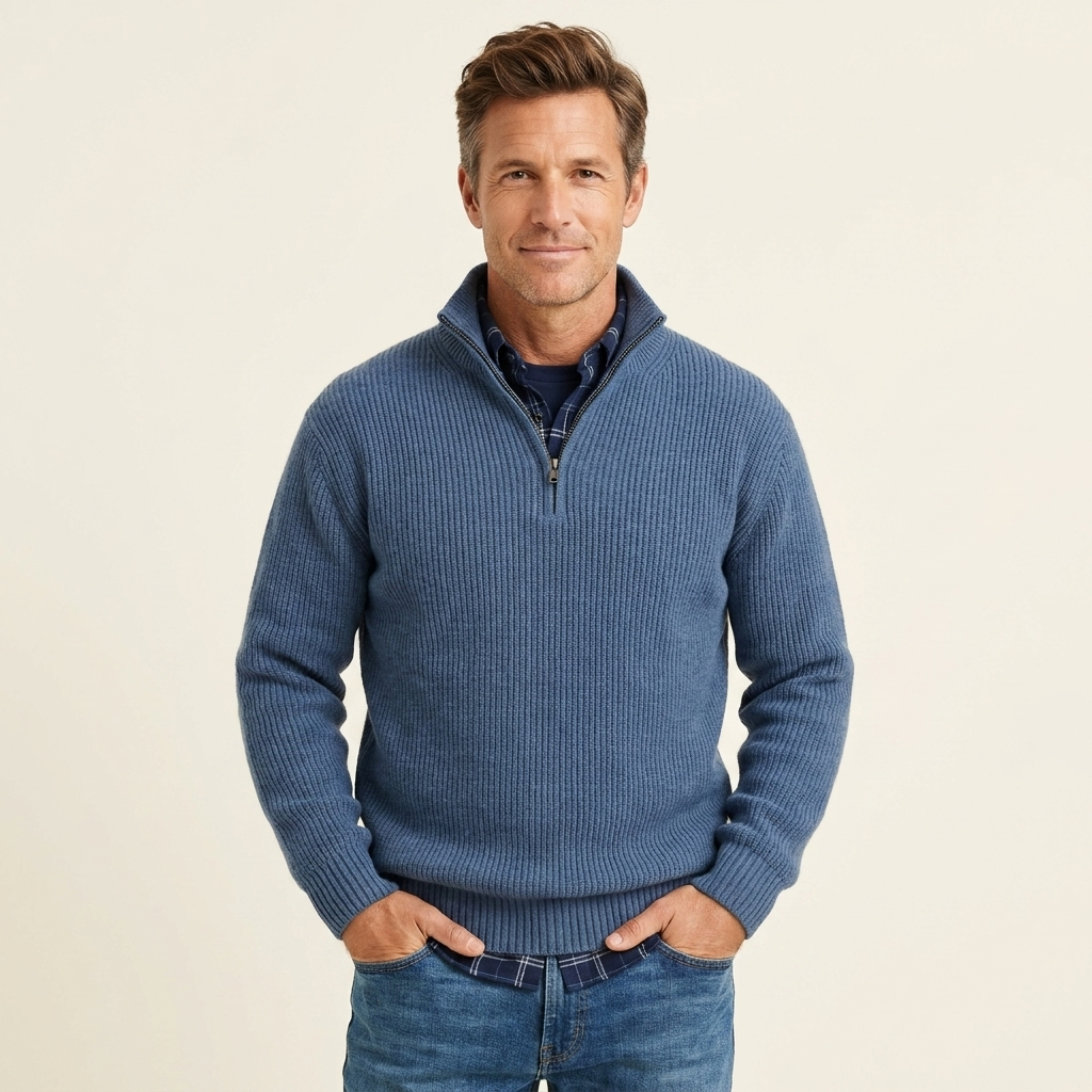 Joel Classic Zip Collar Sweater