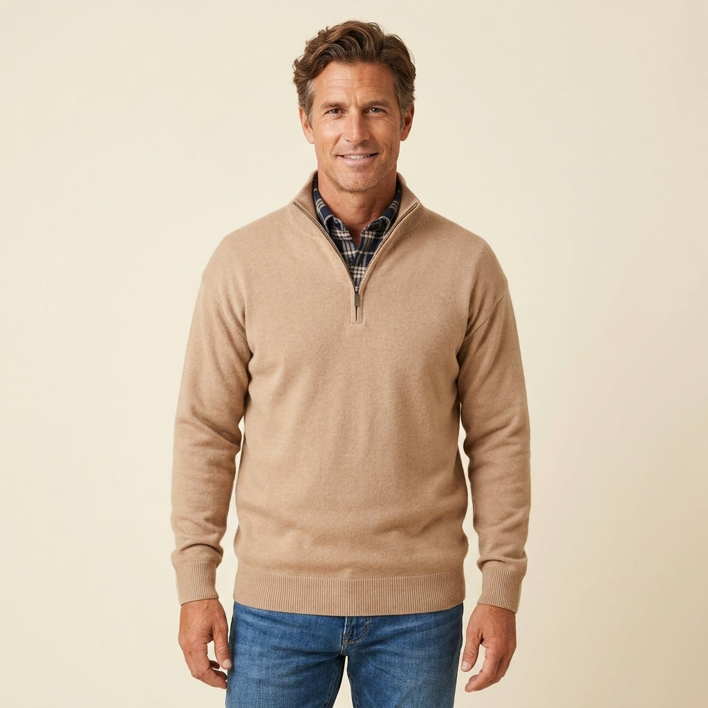 Luke Polished Zip-Up Sweater