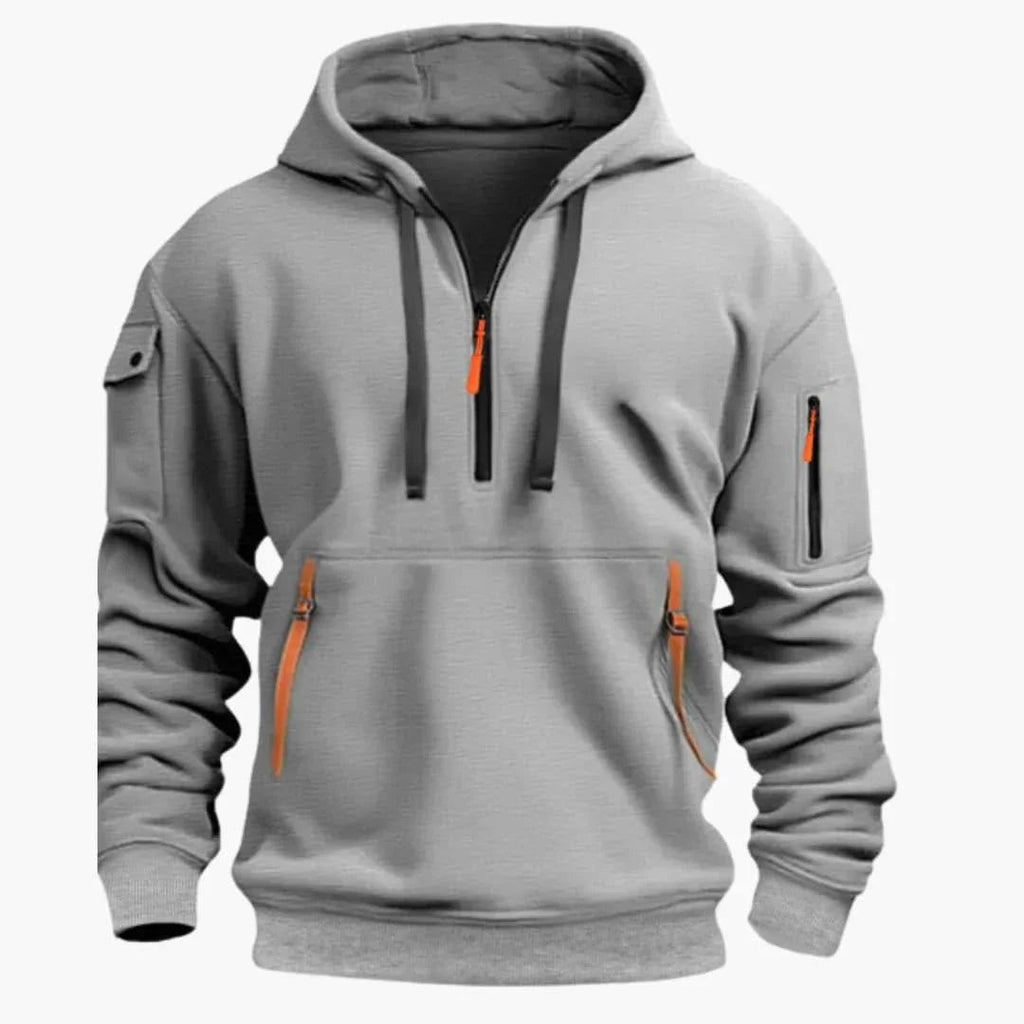 Declan | Men's Half-Zip Utility Hooded Hoodie