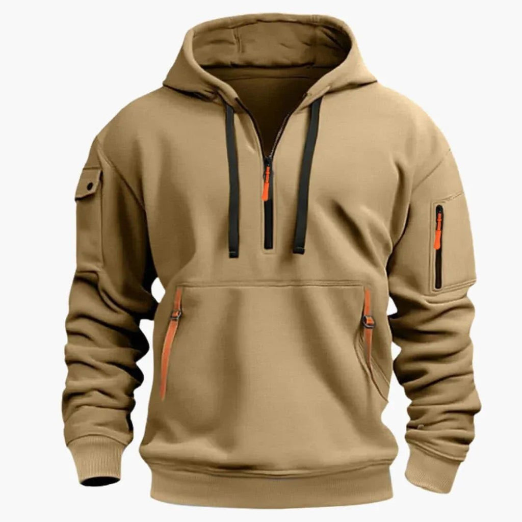 Declan | Men's Half-Zip Utility Hooded Hoodie