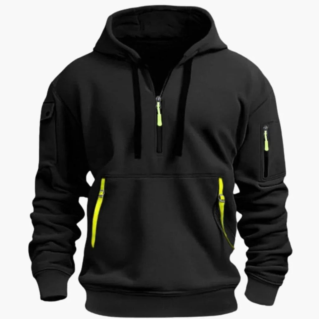 Declan | Men's Half-Zip Utility Hooded Hoodie