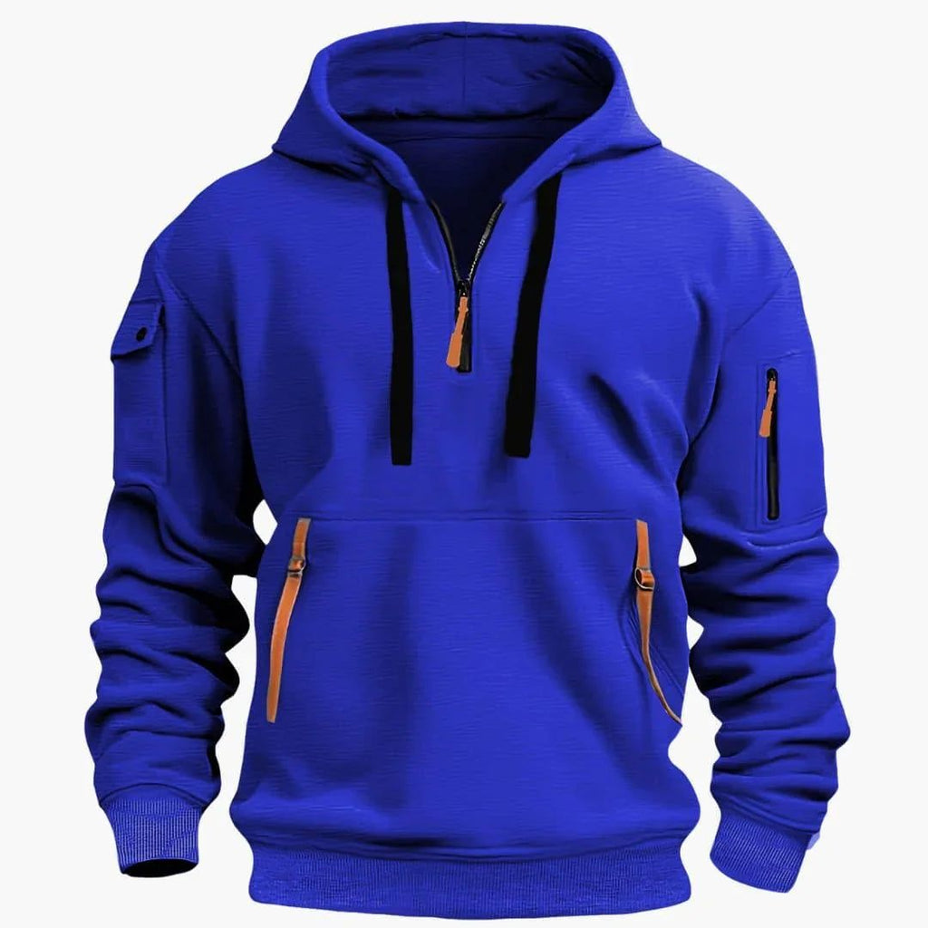 Declan | Men's Half-Zip Utility Hooded Hoodie