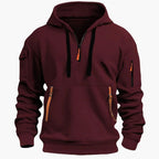 Declan | Men's Half-Zip Utility Hooded Hoodie