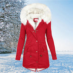 Annabelle Comfy Fur-Lined Jacket - Red