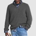 Joel Classic Zip Collar Sweater - Grey